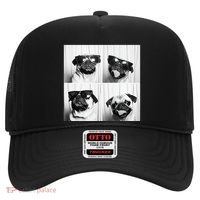 Cute Pug Face Pet Photobooth Cool Pug With Sunglasses Hat thumb 0
