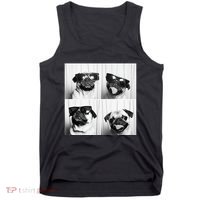 Cute Pug Face Pet Photobooth Cool Pug With Sunglasses Tank Top thumb 0