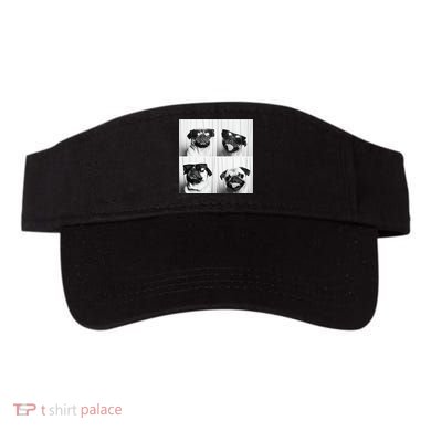 Cute Pug Face Pet Photobooth Cool Pug With Sunglasses Visor