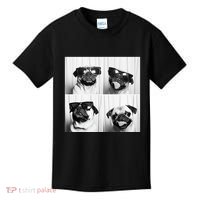 Cute Pug Face Pet Photobooth Cool Pug With Sunglasses Kids T-Shirt thumb 0