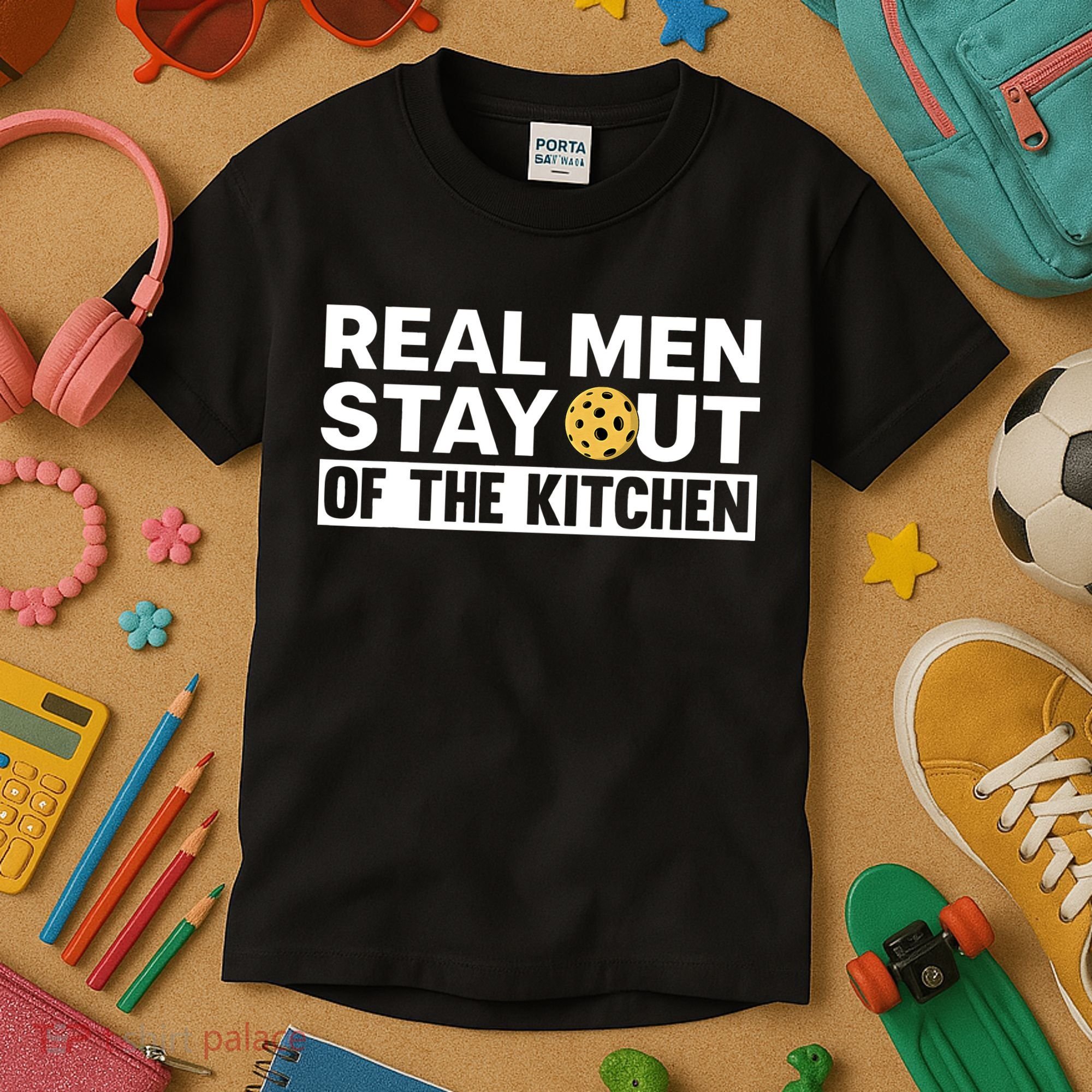 Cool Pickleball For Dad Pickle Ball Team Kitchen Kids T-Shirt