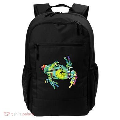 Cool Peace Frog Tie Dye Backpack