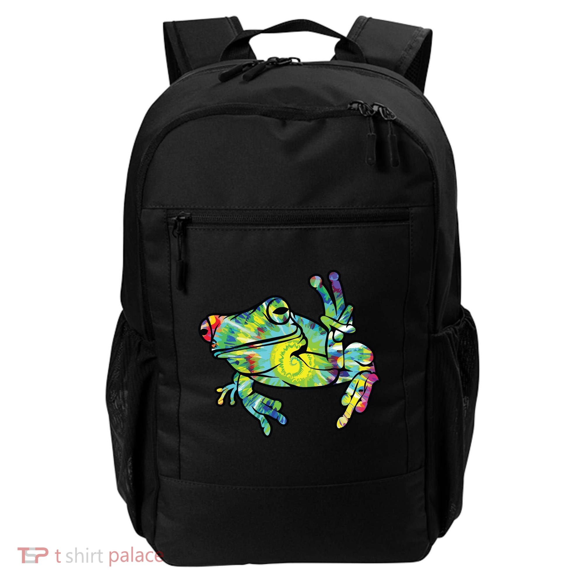 Cool Peace Frog Tie Dye Backpack