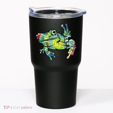 Cool Peace Frog Tie Dye Tumbler