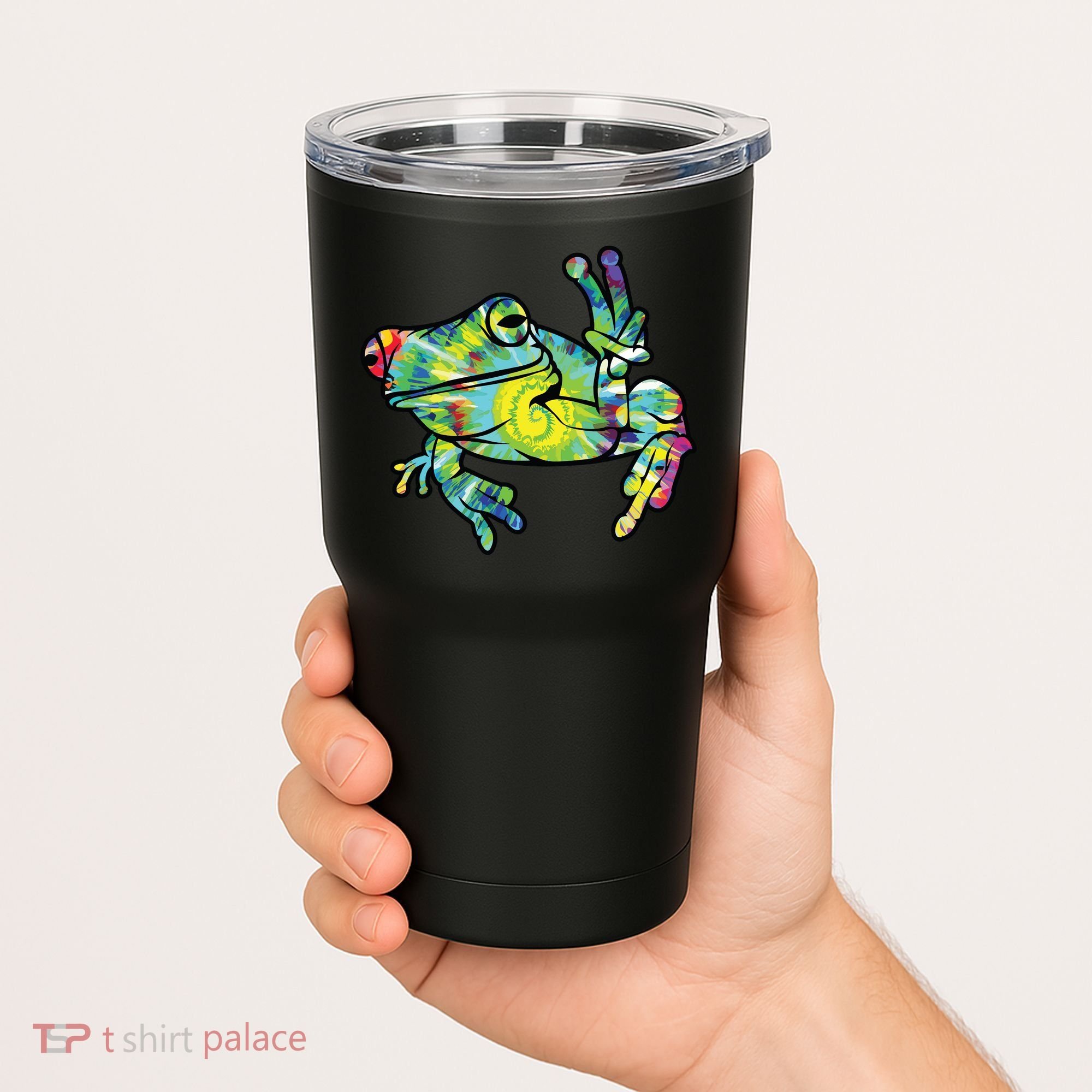 Cool Peace Frog Tie Dye Tumbler