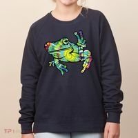 Cool Peace Frog Tie Dye Women's Sweatshirt thumb 0