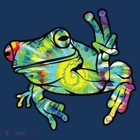 Cool Peace Frog Tie Dye Apron thumb 3