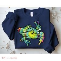 Cool Peace Frog Tie Dye Sweatshirt thumb 2