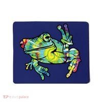 Cool Peace Frog Tie Dye Mousepad thumb 0