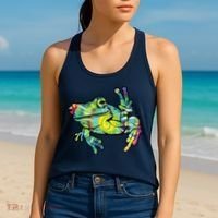 Cool Peace Frog Tie Dye Women's Tank Top thumb 2