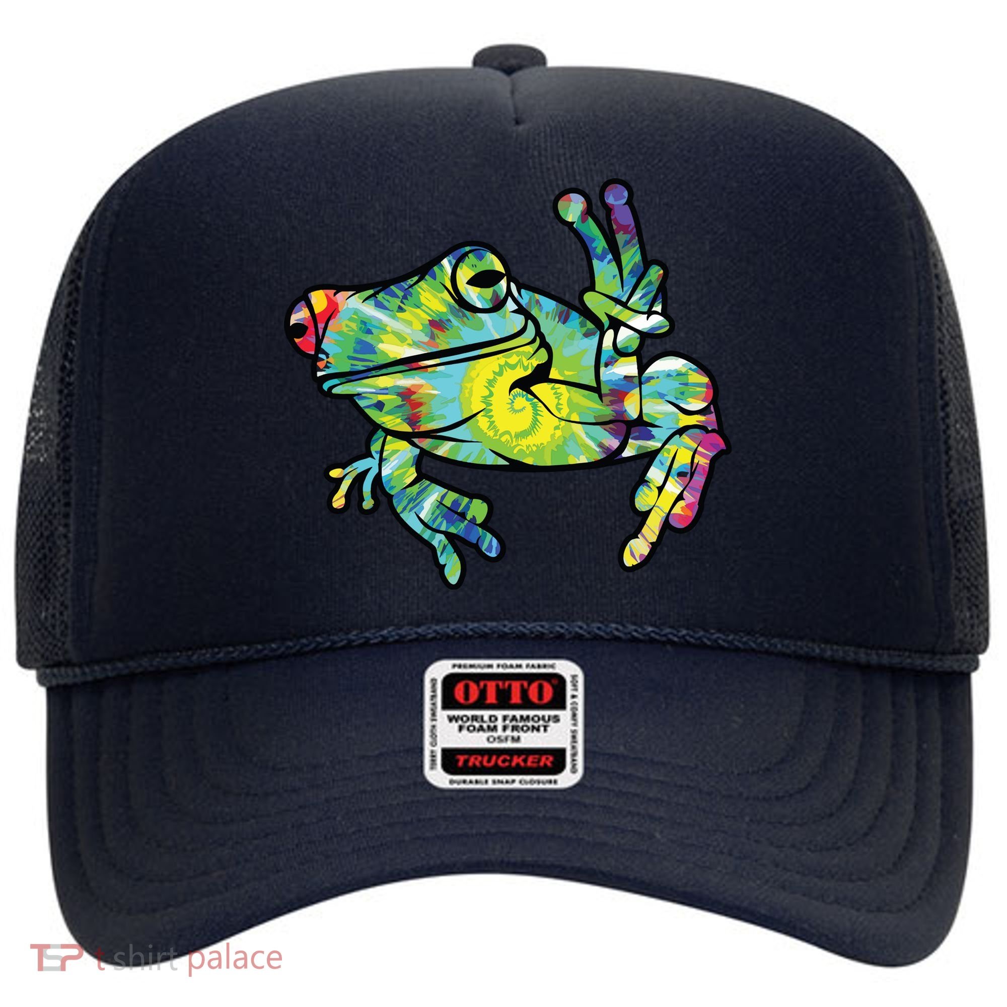 Cool Peace Frog Tie Dye Hat