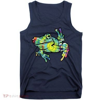 Cool Peace Frog Tie Dye Tank Top
