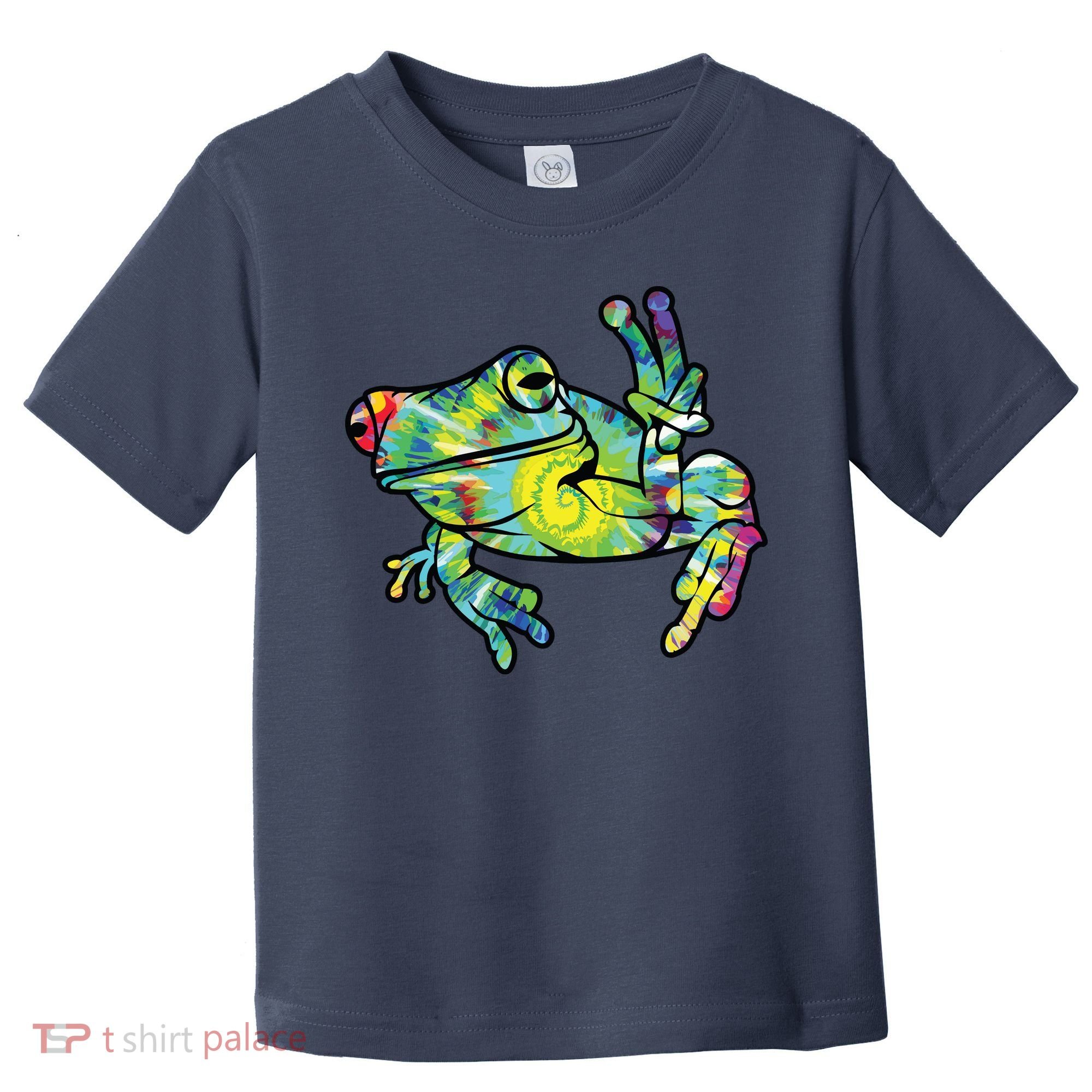 Cool Peace Frog Tie Dye Toddler T-Shirt