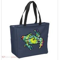 Cool Peace Frog Tie Dye Tote Bag thumb 2