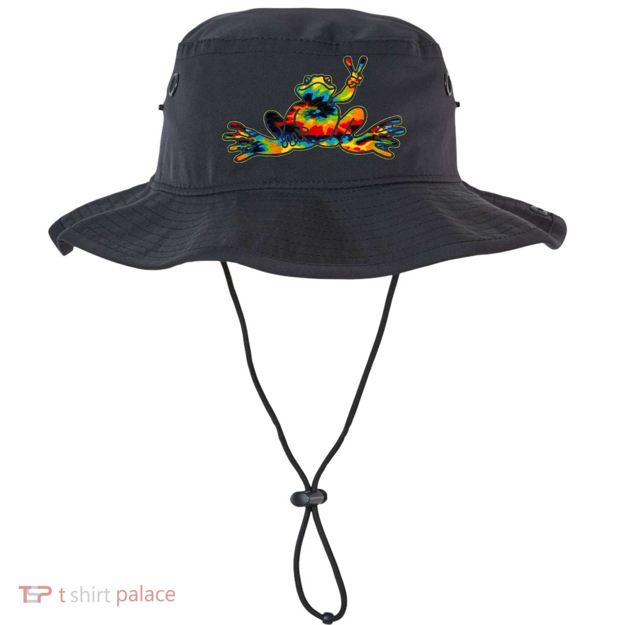 Cool Peace Frog Tie Dye 1960s Fashion Nonconformists Bucket Hat