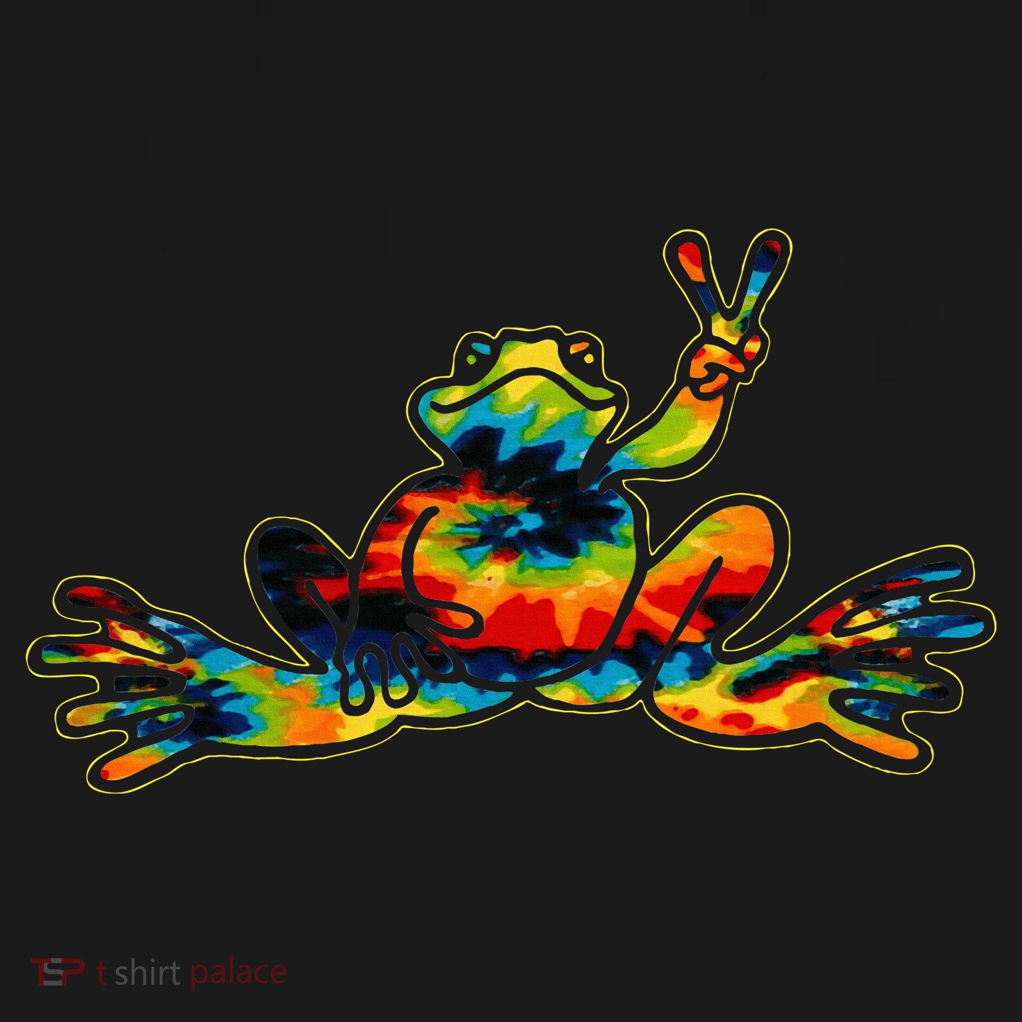 Cool Peace Frog Tie Dye 1960s Fashion Nonconformists Women's Tank Top