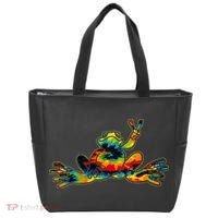 Cool Peace Frog Tie Dye 1960s Fashion Nonconformists Tote Bag thumb 0
