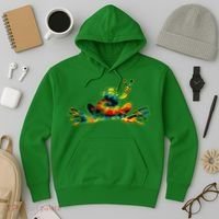 Cool Peace Frog Tie Dye 1960s Fashion Nonconformists Hoodie thumb 3