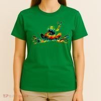 Cool Peace Frog Tie Dye 1960s Fashion Nonconformists T-Shirt thumb 4