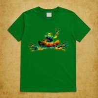 Cool Peace Frog Tie Dye 1960s Fashion Nonconformists T-Shirt thumb 5
