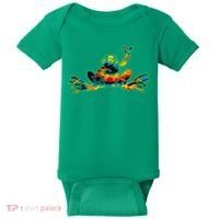 Cool Peace Frog Tie Dye 1960s Fashion Nonconformists Baby Bodysuit thumb 0