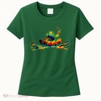 Cool Peace Frog Tie Dye 1960s Fashion Nonconformists Women's T-Shirt thumb 0