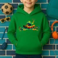 Cool Peace Frog Tie Dye 1960s Fashion Nonconformists Kids Hoodie thumb 2