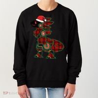 Christmas Protogen Fursuit Tartan Fursona Women's Sweatshirt thumb 0