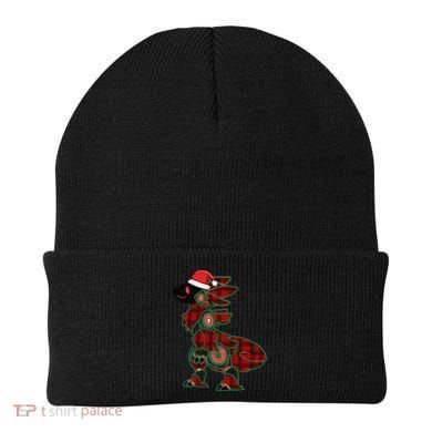 Christmas Protogen Fursuit Tartan Fursona Beanie