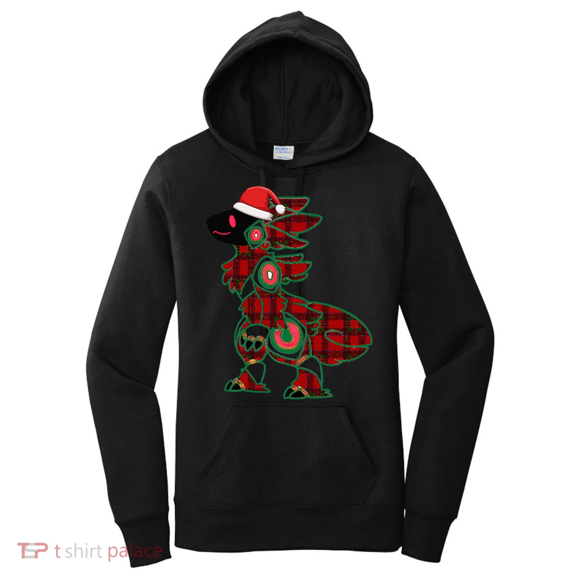 Christmas Protogen Fursuit Tartan Fursona Women's Hoodie