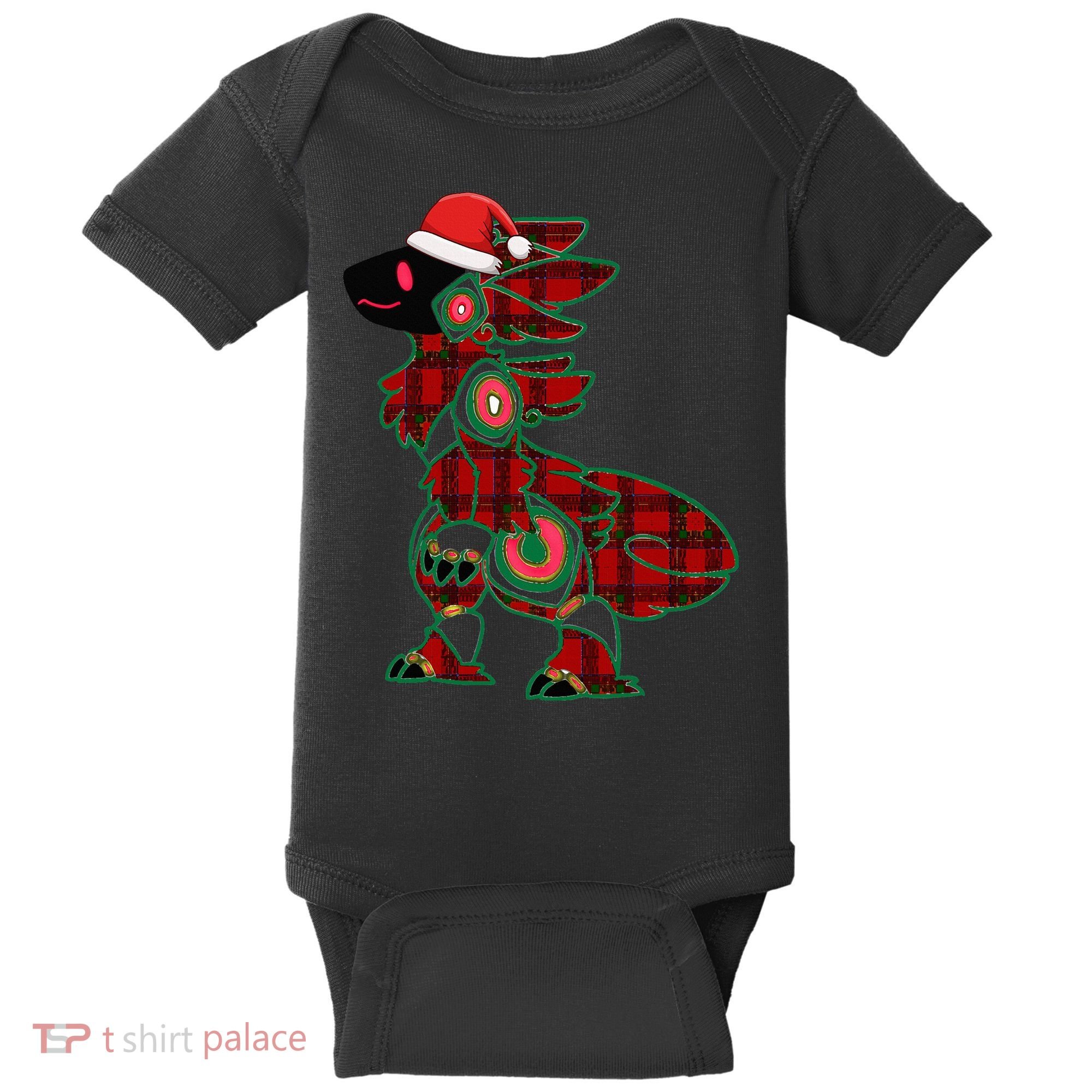 Christmas Protogen Fursuit Tartan Fursona Baby Bodysuit