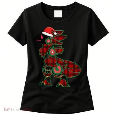Christmas Protogen Fursuit Tartan Fursona Women's T-Shirt