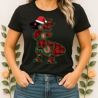 Christmas Protogen Fursuit Tartan Fursona Women's T-Shirt thumb 2