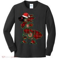 Christmas Protogen Fursuit Tartan Fursona Kids Long Sleeve Shirt thumb 0