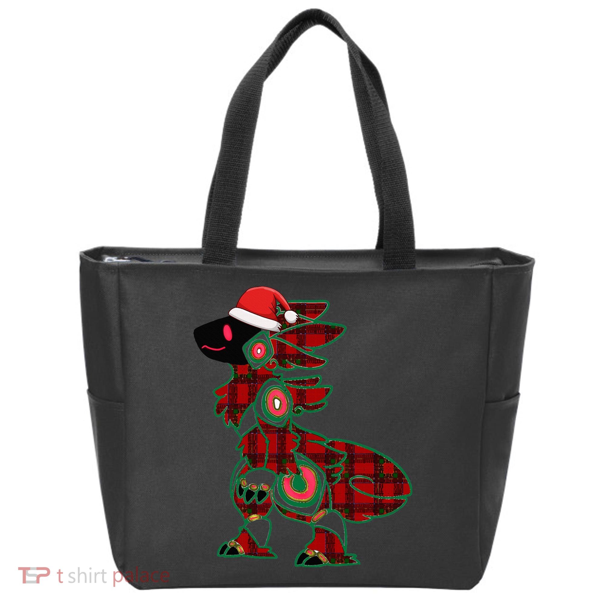 Christmas Protogen Fursuit Tartan Fursona Tote Bag