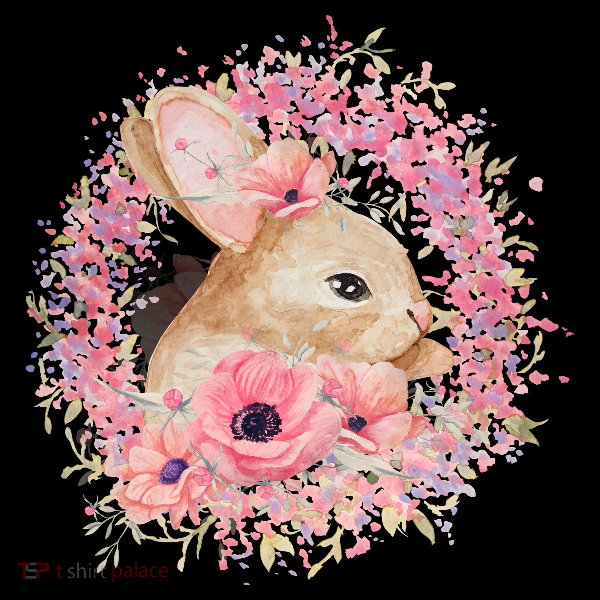Cute Pink Floral Easter Bunny Backpack