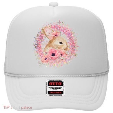 Cute Pink Floral Easter Bunny Hat