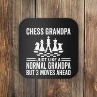 Chess Player Grandpa Saying For Chess Board Game Lover Fans Coaster thumb 0