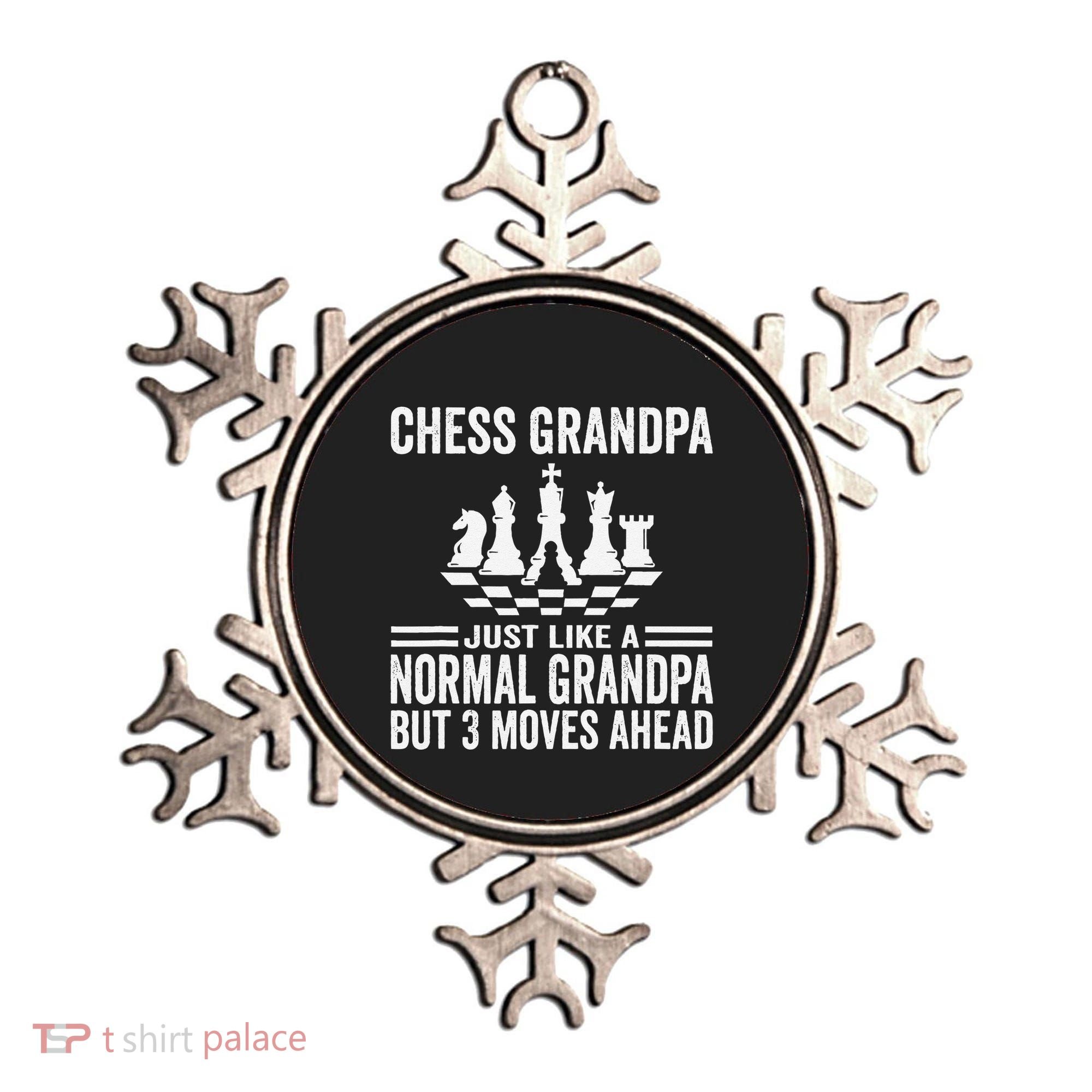 Chess Player Grandpa Saying For Chess Board Game Lover Fans Ornament