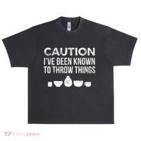 Ceramics Pottery Gift For Ceramics Artist; Throw Pots Urban Oversized Heavyweight T-Shirt thumb 0