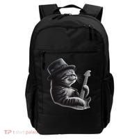Cat Playing Guitar Funny Rock Music Guitar Cat Backpack thumb 0