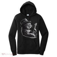 Cat Playing Guitar Funny Rock Music Guitar Cat Women's Hoodie thumb 0