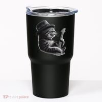 Cat Playing Guitar Funny Rock Music Guitar Cat Tumbler thumb 0