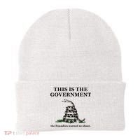 Conservative Patriotic Gadsden Defund The FBI Beanie thumb 0