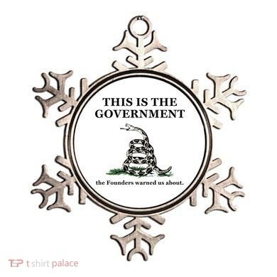 Conservative Patriotic Gadsden Defund The FBI Ornament