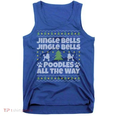 Christmas Poodle Gift Tank Top