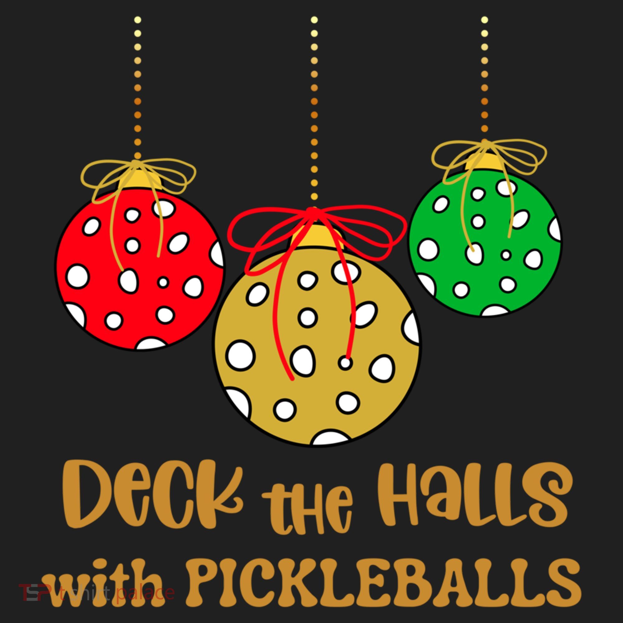 Christmas Pickleball Gift Deck The Halls With Pickleballs Gift Beanie