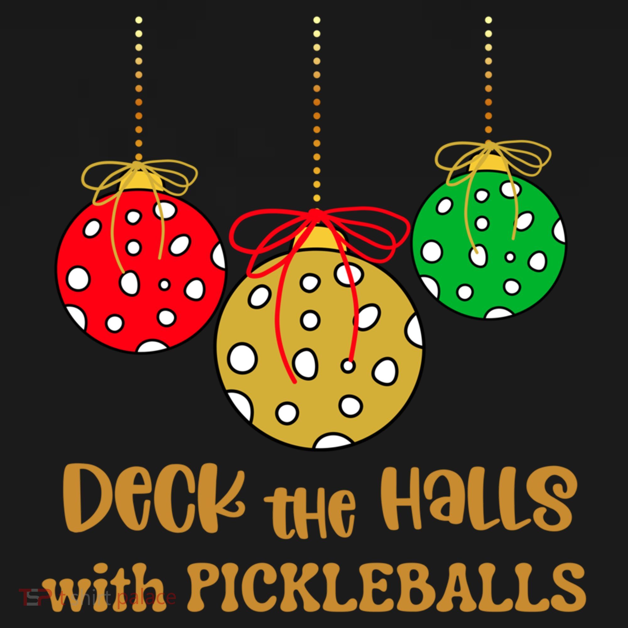 Christmas Pickleball Gift Deck The Halls With Pickleballs Gift Women's Hoodie