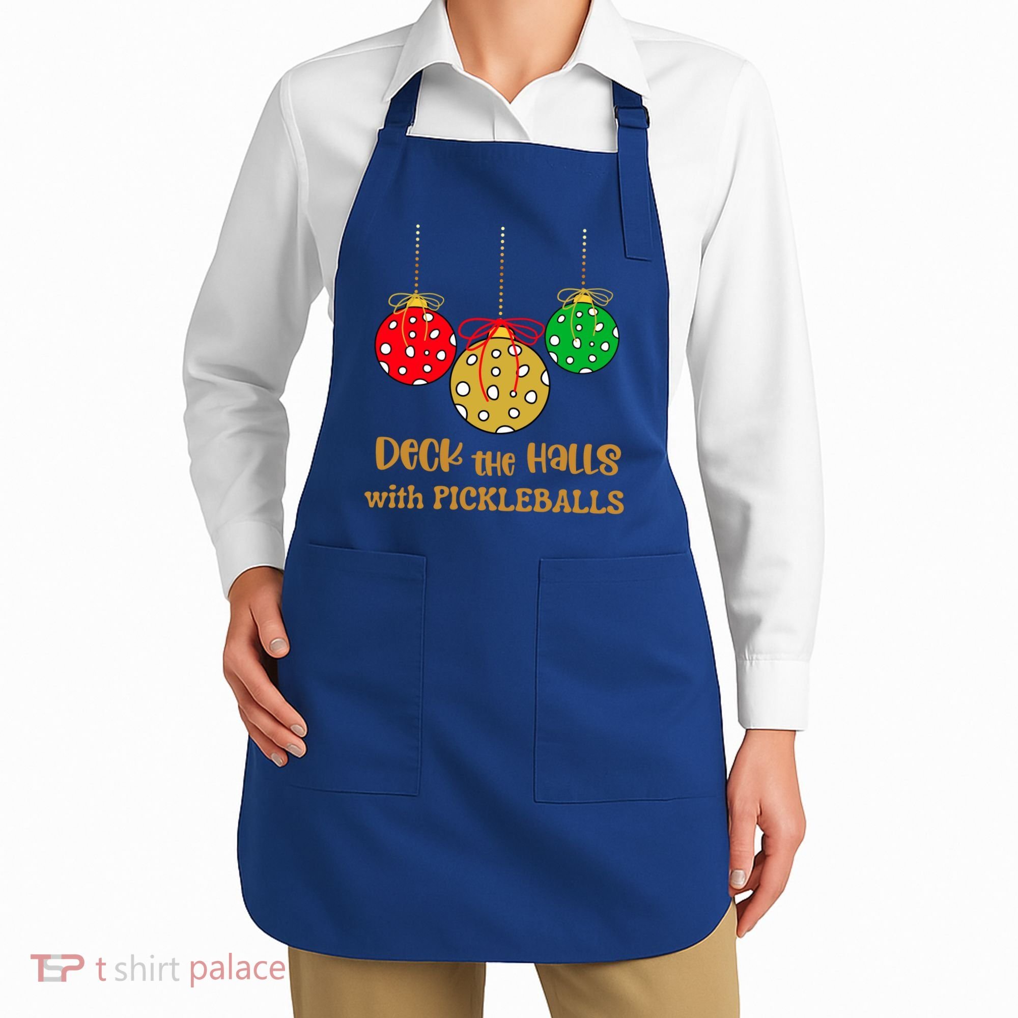 Christmas Pickleball Gift Deck The Halls With Pickleballs Gift Apron