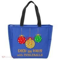 Christmas Pickleball Gift Deck The Halls With Pickleballs Gift Tote Bag thumb 0